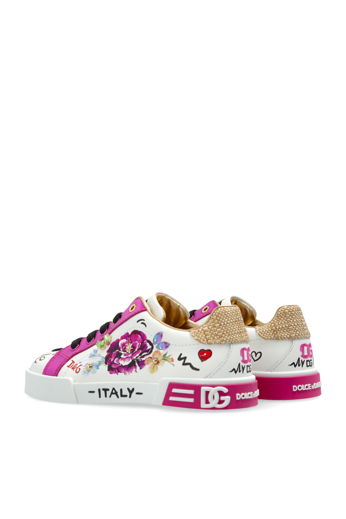 Dolce & Gabbana WHITE SPORTS SHOES スポーツ シューズ ロゴ White Sports shoes Dolce & Gabbana Kids - Vitkac Canada